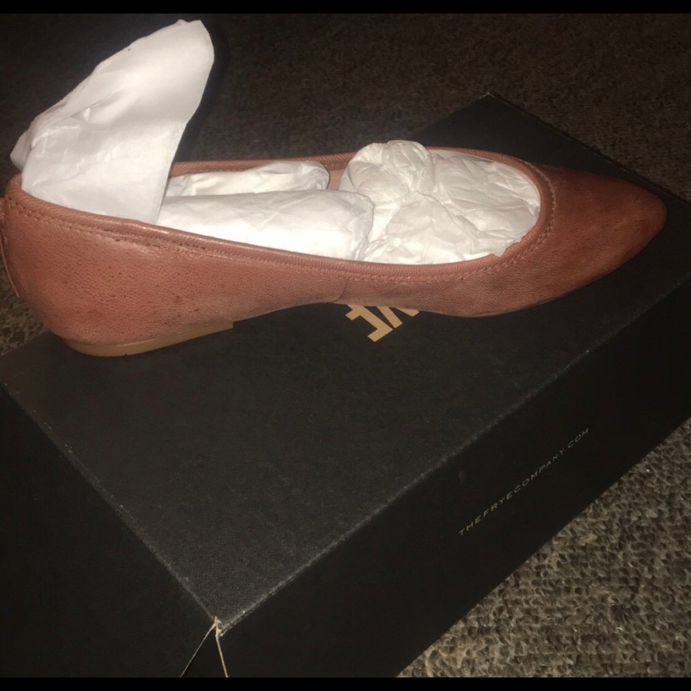 Frye cognac Regina flats 7.5M